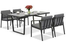 Juego de comedor Cento para 4 personas Garden Point antracita