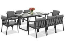 Juego de comedor Cento para 8 personas Garden Point antracita
