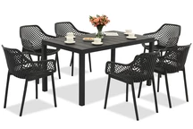 Juego de muebles de jardín King/Aria antracita para 6 personas Bica