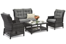 Juego de muebles de jardín Málaga Coffee 4 antracita Garden Point