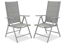 Juego de sillas de aluminio Verona Garden Point - 2 piezas gris claro
