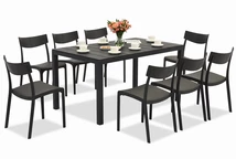 King/Provence antracita conjunto de muebles de jardín para 8 personas Bica