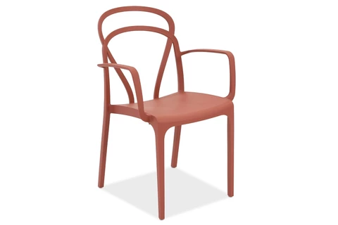 King/Vague conjunto de muebles de jardín blanco y rojo para 4 personas Bica
