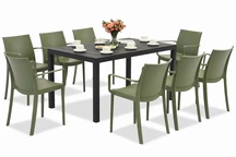 King/Victoria conjunto de muebles de jardín verde antracita para 8 personas Bica