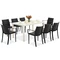 Conjunto de muebles de jardín King/Victoria blanco y antracita para 8 personas Bica