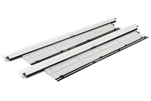 Lote de dos estores enrollables para pérgola de terraza Lagos para lados de 3m Garden Point blanco