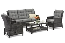 Málaga Café 5 antracita Garden Point technorattan set