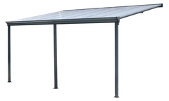 Marquesina de aluminio para terraza San Diego 4,3 x 3 CoverTech antracita