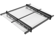 Marquesina de puerta Dortmund 100 x 80 cm CoverTech antracita