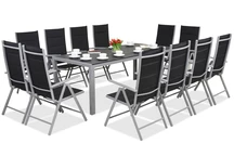 Mobiliario exterior en aluminio con mesa grande Polywood Verona para 12 personas Garden Point