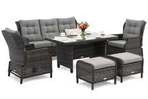 Mueble de jardín Malaga Apetito 5 antracita con pufs Garden Point