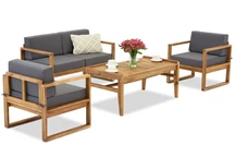 Muebles de jardín de madera de acacia Maskat Coffee 4 Garden Point