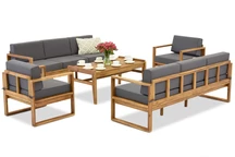 Muebles de jardín de madera de acacia Maskat Coffee 8 Garden Point