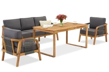 Muebles de jardín de madera de acacia Mumbai Apetito 5 Garden Point