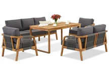 Muebles de jardín de madera de acacia Mumbai Apetito 7 Garden Point