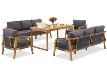Muebles de jardín de madera de acacia Mumbai Apetito 8 Garden Point