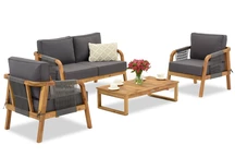 Muebles de jardín de madera de acacia Mumbai Coffee 4 Garden Point