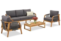 Muebles de jardín de madera de acacia Mumbai Coffee 5 Garden Point