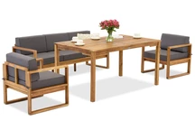 Muebles de jardín de madera de acacia de Maskat Apetito 5 Garden Point