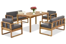 Muebles de jardín de madera de acacia de Maskat Apetito 6 Garden Point