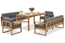Muebles de jardín de madera de acacia de Maskat Apetito 8 Garden Point