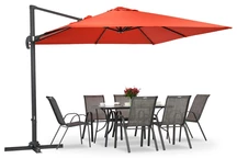 Paraguas Garden Point rojo Siena 3x3m