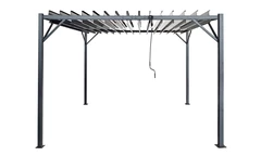 Pérgola de terraza antracita Tasos 3x3m Garden Point