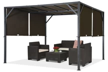 Pérgola metálica para terraza Santorini 3 x 4m marrón Garden Point