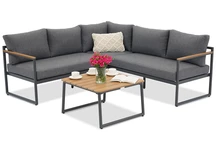 Rincón de jardín de aluminio Bresso Garden Point antracita