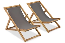 Surat Garden Point set de dos tumbonas de madera