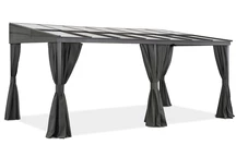 Toldo de aluminio 3 x 5 m Tarragona con cortinas Garden Point antracita