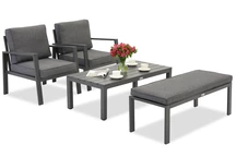 Zakintos Conjunto de muebles de terraza con banco antracita Garden Point