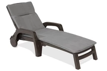 Tumbona plegable Technorattan con cojín Bahama marrón Bica