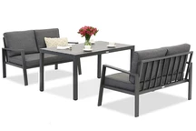 Zakintos Apetito 4 conjunto de aluminio con sofás antracita Garden Point
