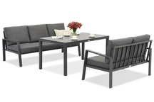 Zakintos Apetito 5 conjunto de aluminio con sofás antracita Garden Point