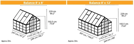 Módulo de ampliación de invernadero Balance Green Palram - Canopia 8x4 verde