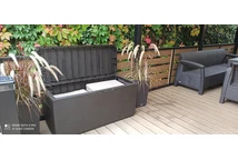 Caja de mimbre Keter Capri 305l marrón
