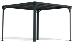 Cenador de jardín de aluminio Milano Palram - Canopia 3 x 3 m Heat Block antracita