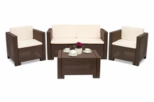 Conjunto Colorado 2 mimbre marrón
