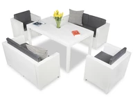 Conjunto Colorado 6 polirratán blanco