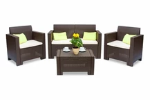 Conjunto Nebraska 2 mimbre marrón