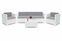 Mueble en technorattan blanco Colorado Coffee 5 Bica