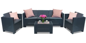 Muebles de jardín con sofá grande Colorado Coffee 5 antracita Bica