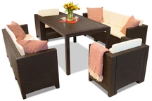 Muebles en technorattan marrón Colorado Apetito 8 Bica