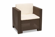 Sillón Colorado marrón Bica technorattan